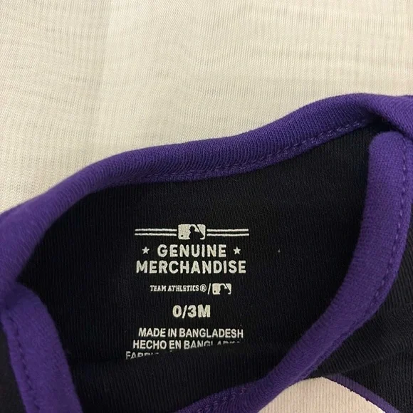 NWOT [MLB] Colorado Rockies Baseball Onesie Lot of 2x, Unisex Baby Sz 0/3 Months - Picture 6 of 9